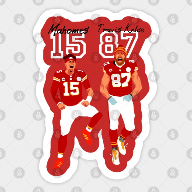 Mahomes x Travis Kelce Sticker by Mic jr